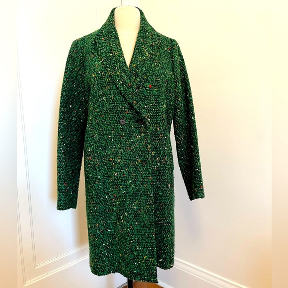 J. Crew Jackets & Blazers - Stylish Green Tweed Coat by J Crew